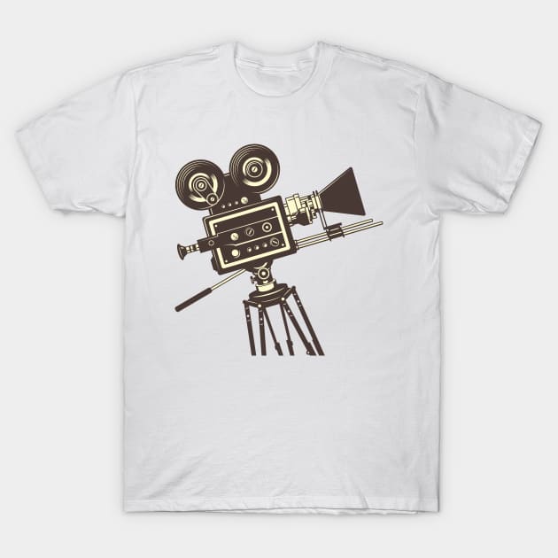 Retro Movie Camera T-Shirt by Islanr